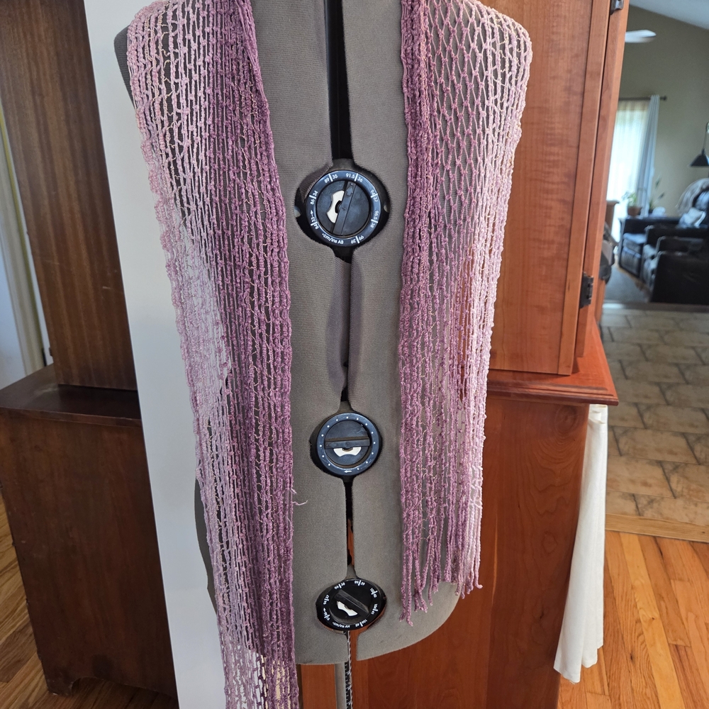 Elegant Purple Ombre Knit Scarf